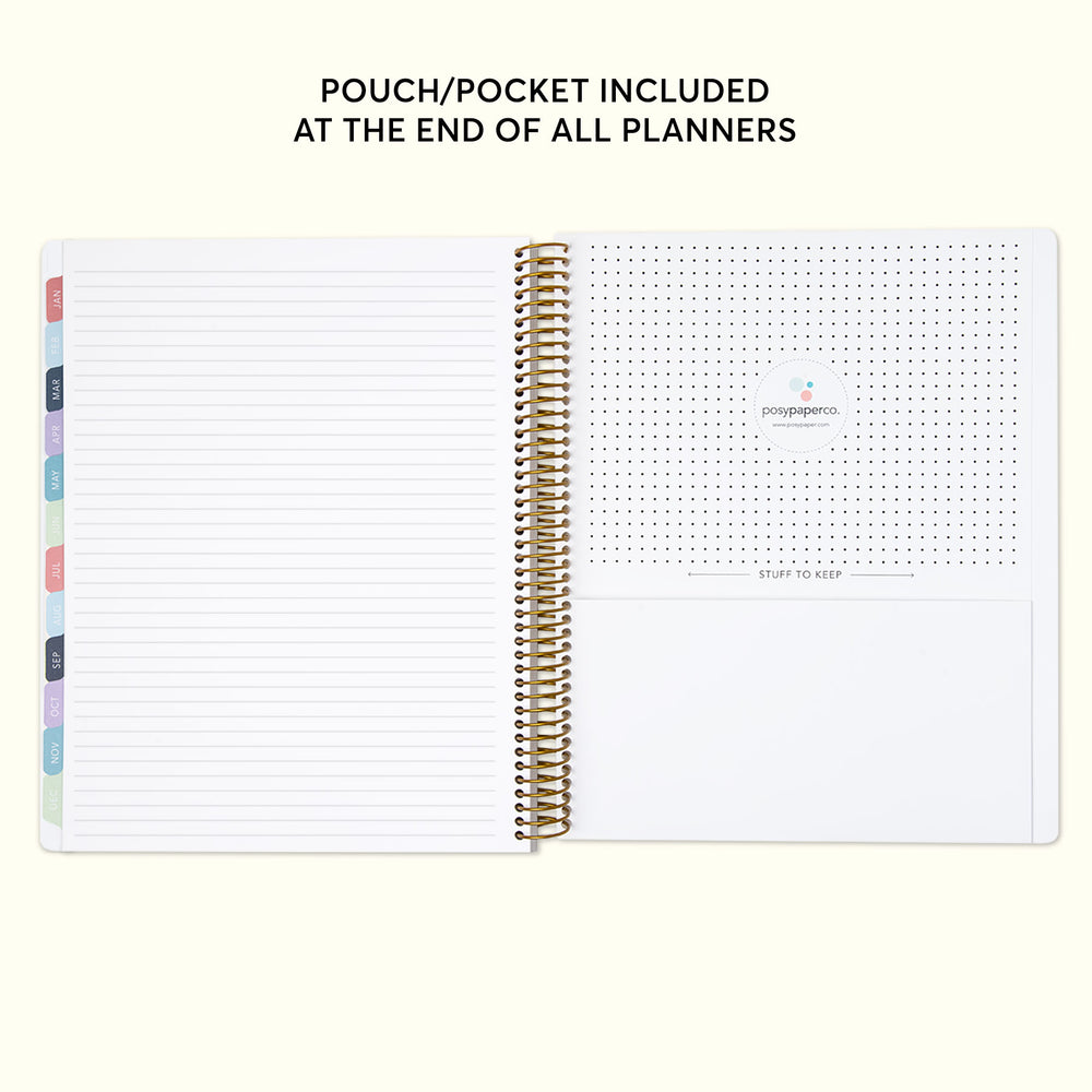 a notebook with a dotted cover and lined pages