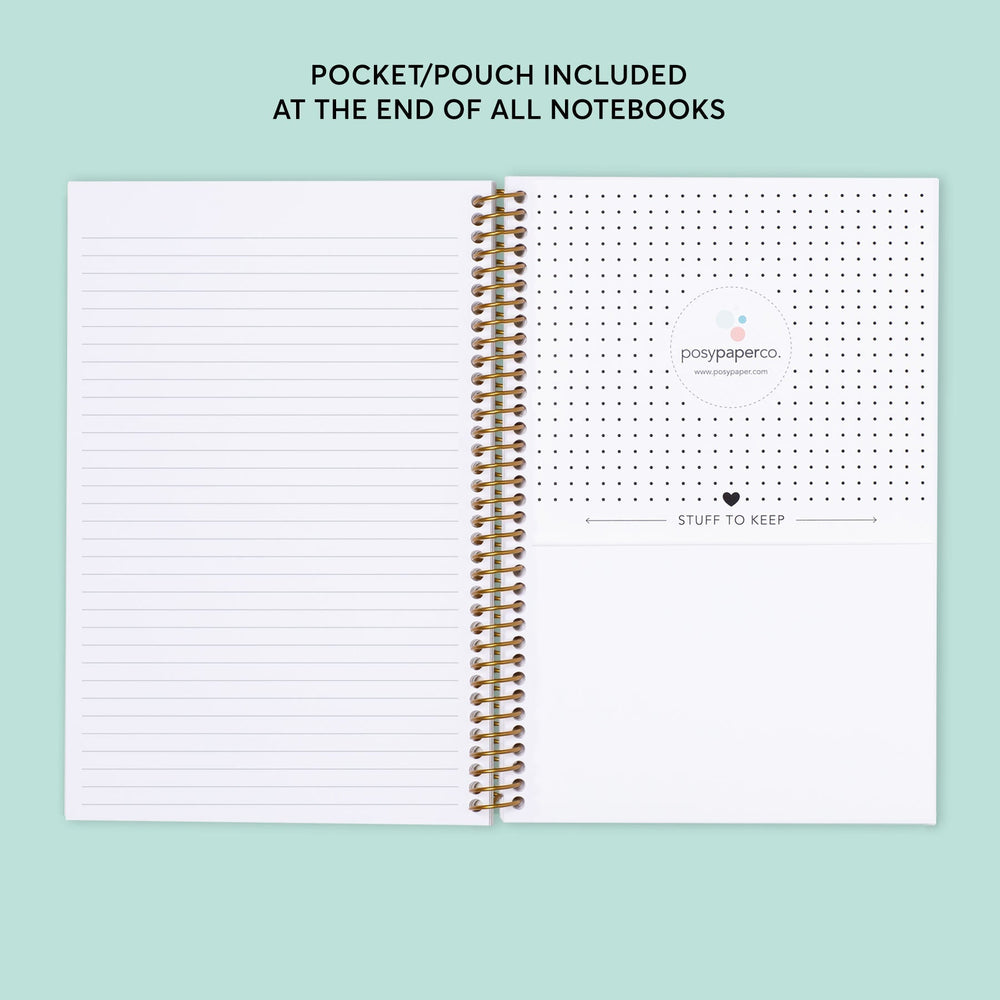 6x9 Notebook/Journal - Blue Navy Color Block