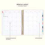 8.5x11 Monthly Planner - Black Marble