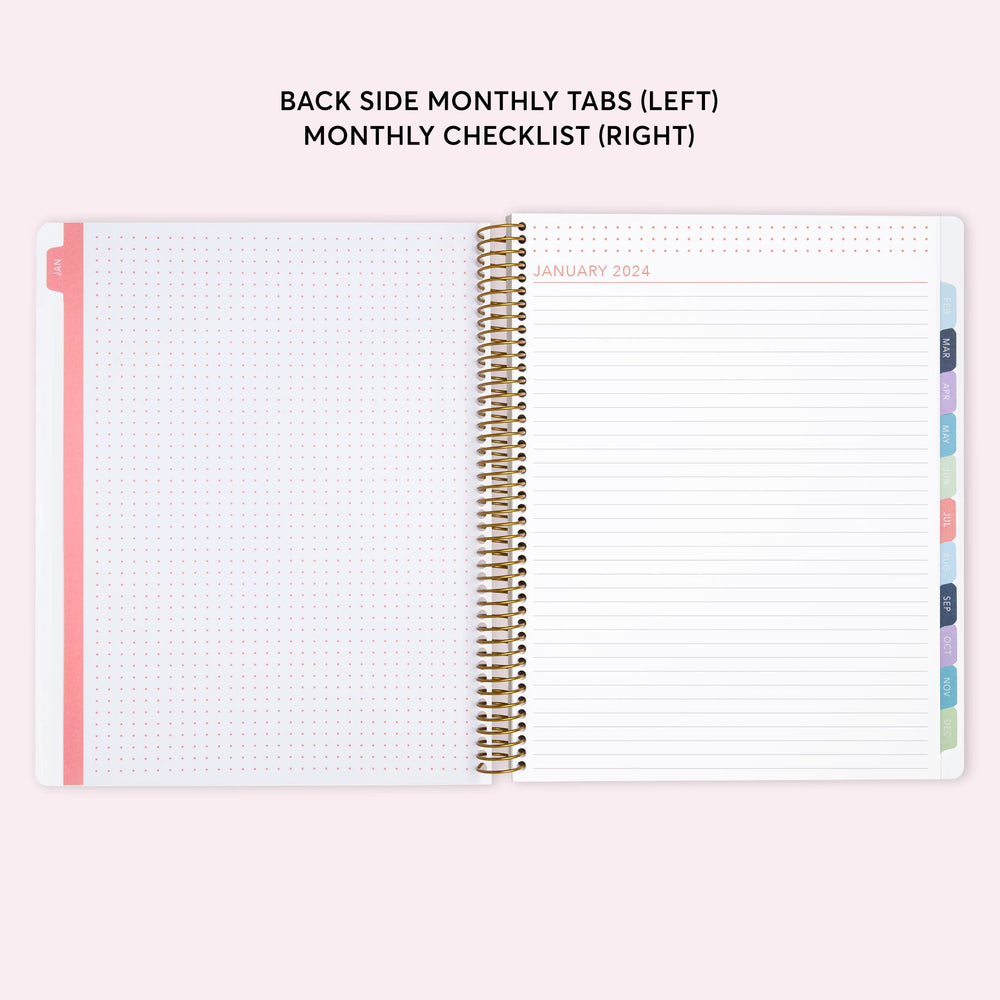 8.5x11 Teacher Planner - Flirty Florals Blush
