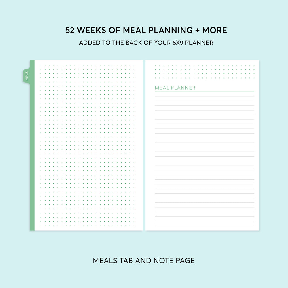 
                  
                    Meal Planning Section - for 6x9 planners
                  
                