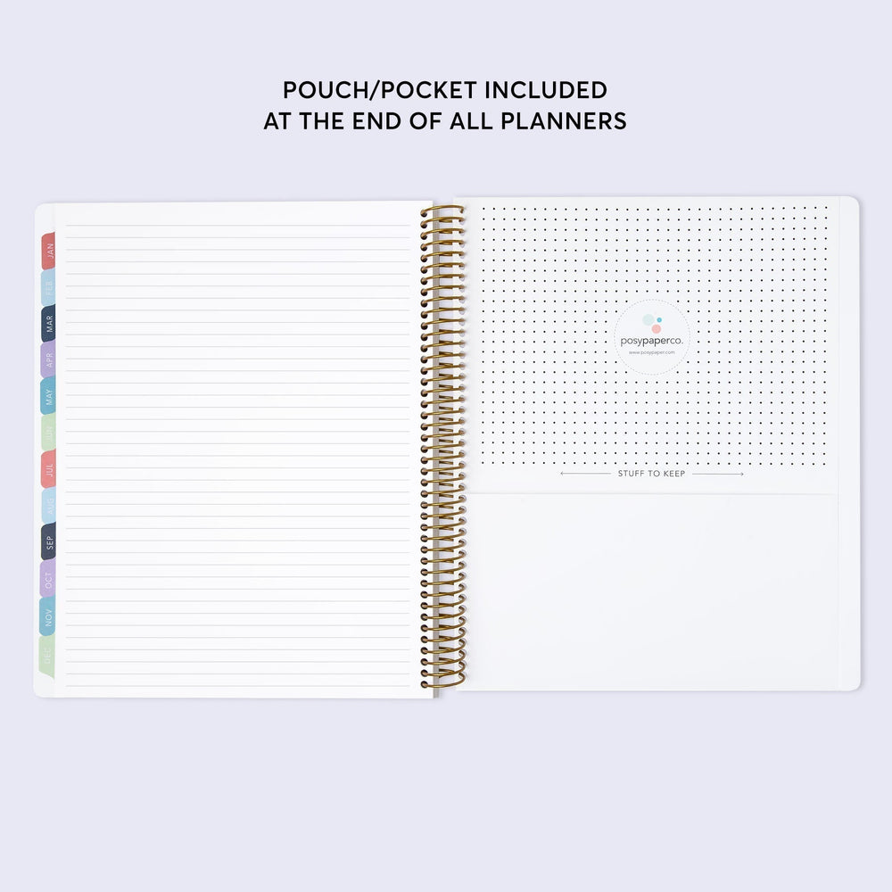 8.5x11 Student Planner - Abstract Florals Pink Multicolor