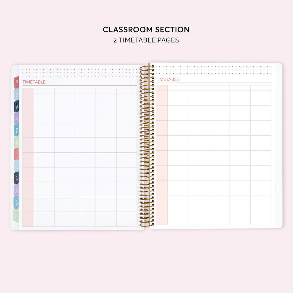 8.5x11 Teacher Planner - Abstract Florals Multicolor
