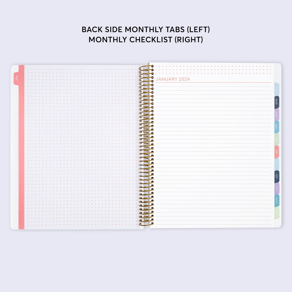 8.5x11 Student Planner - Flirty Florals Blush