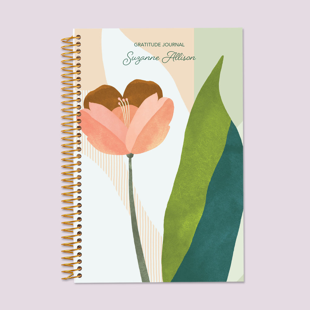 Gratitude journal with an Abstract Florals Multicolor cover, inspiring joy and mindfulness with a vibrant floral design.