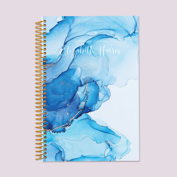 6x9 Gratitude Journal - Blue Abstract Ink