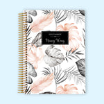6x9 Monthly Planner - Blush Grey Tropical