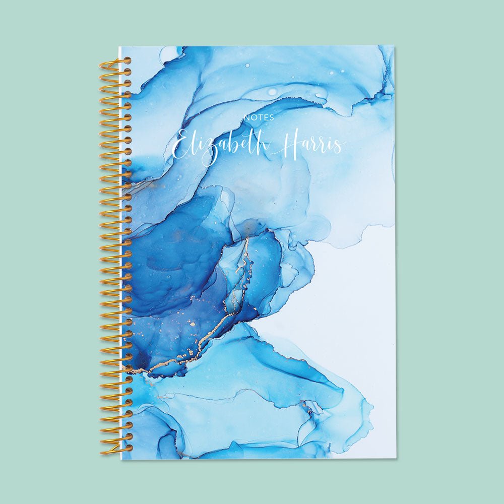 6x9 Notebook/Journal - Blue Abstract Ink
