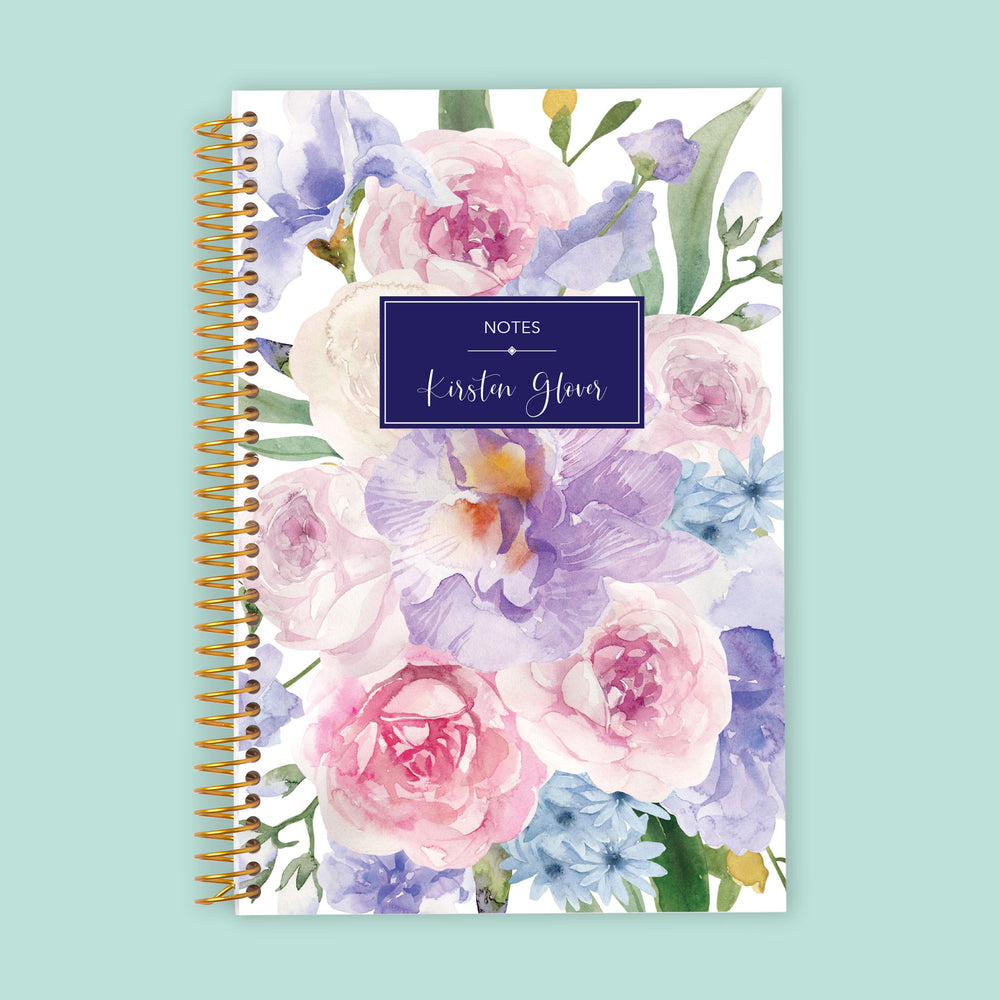 6x9 Notebook/Journal - Flirty Florals Mauve