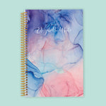 6x9 Notebook/Journal - Pink Purple Flowing Ink