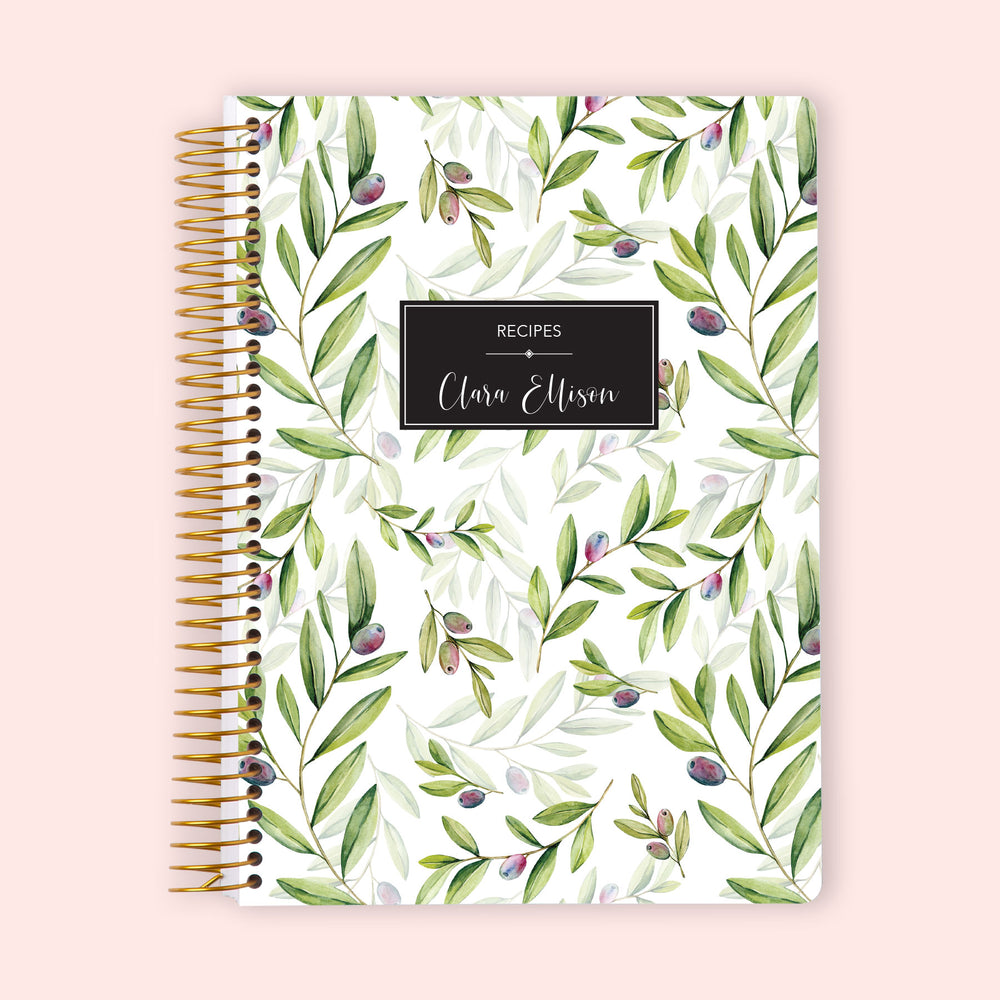 Personalized Recipe Book - Olive Branches