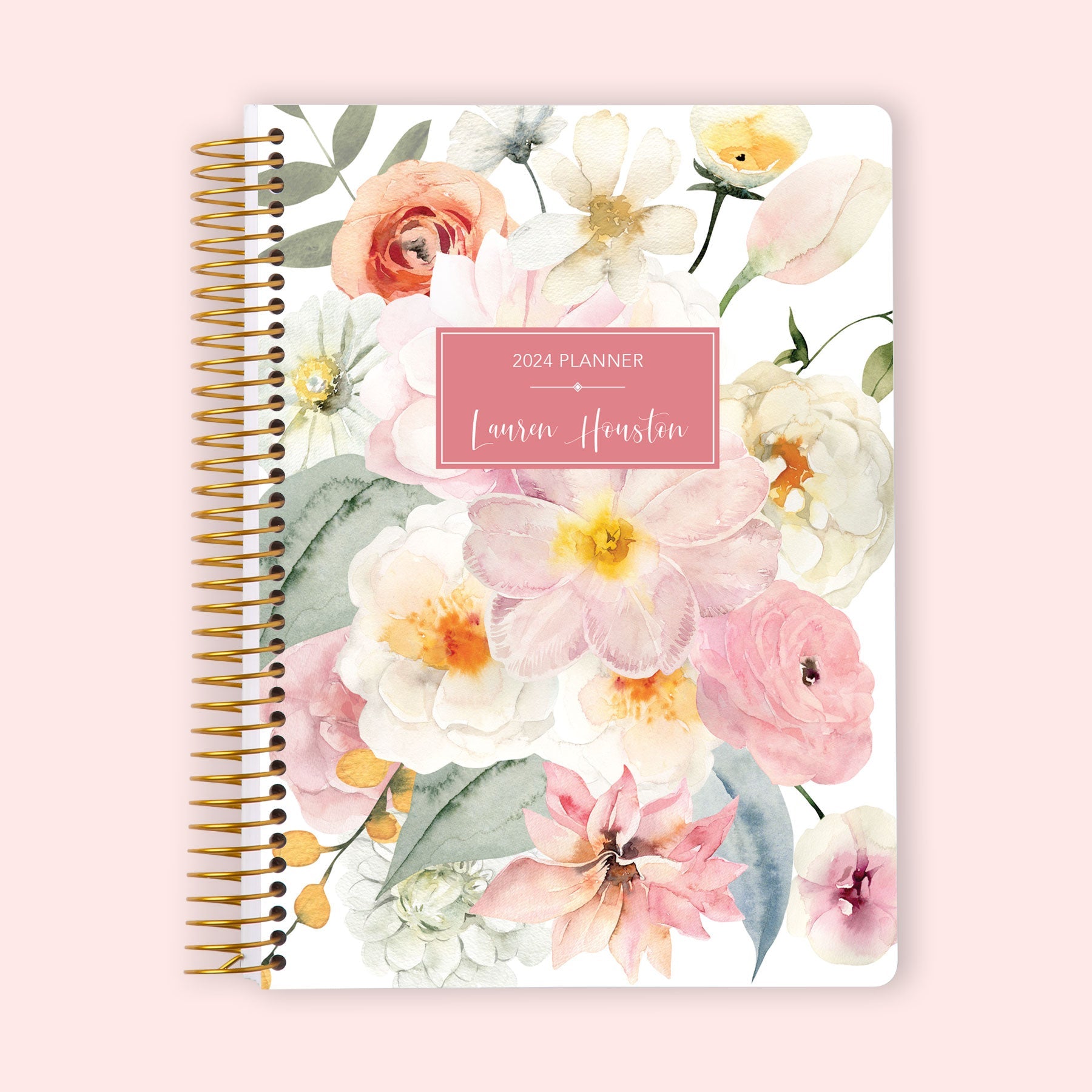 Planner | Choose Start Month | Weekly Planner | 2024 Hourly Planner | Custom Planner | Personal Planner | Life Planner | Delicate Succulent Photo