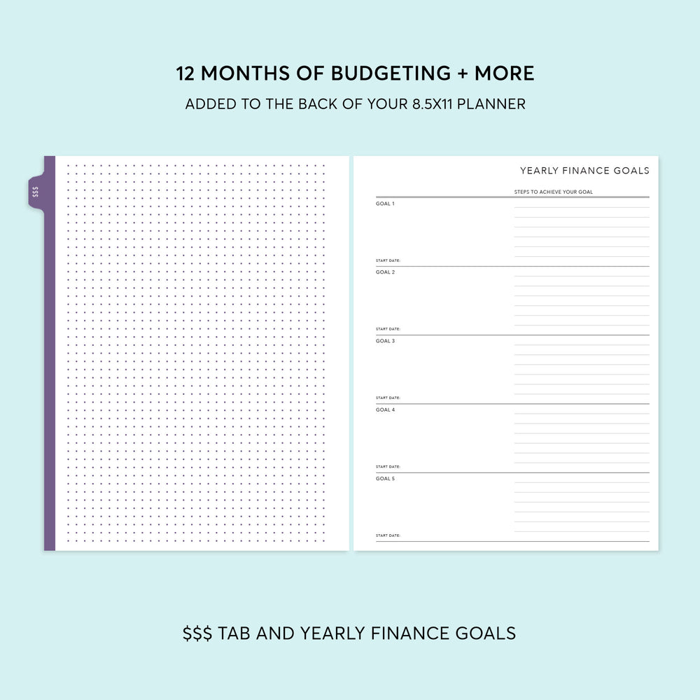 
                  
                    Budget Planning Section - for 8.5x11 Planners
                  
                