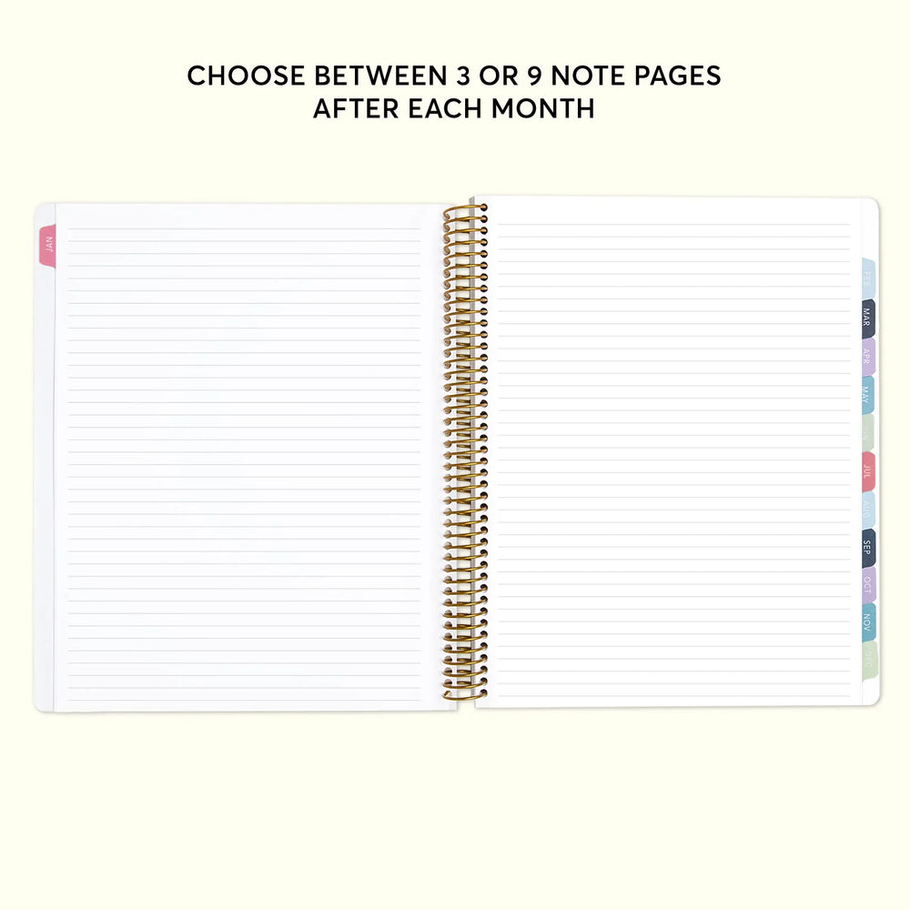 a notebook with a notepad on top of it