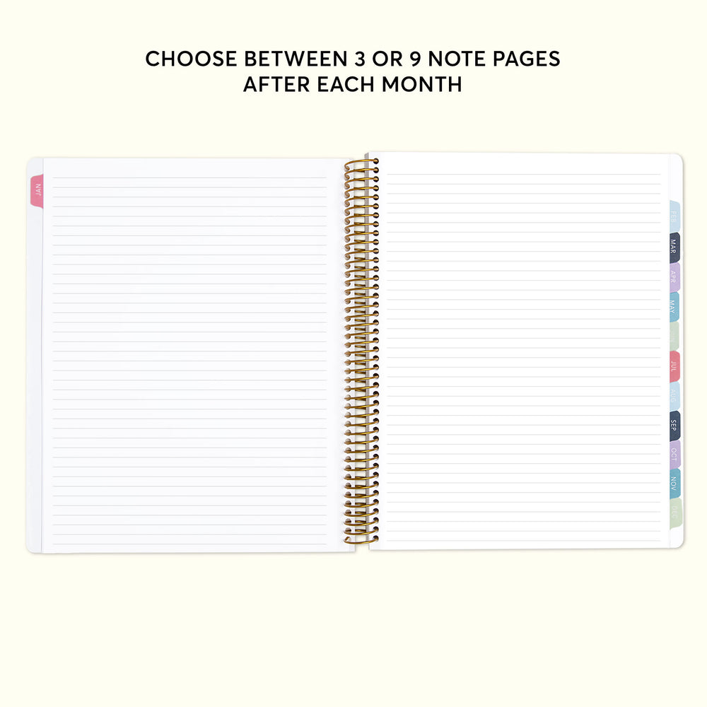 a notebook with a notepad on top of it