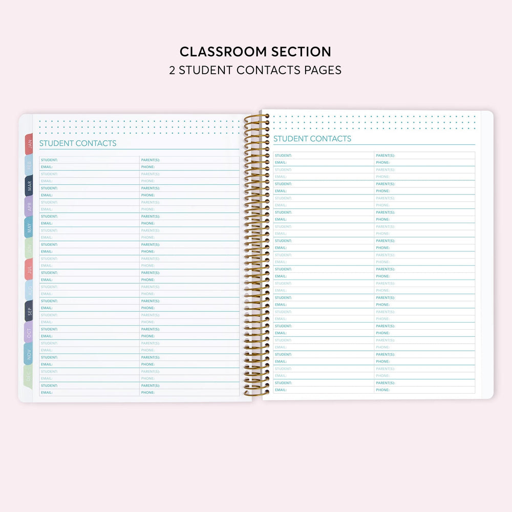 8.5x11 Teacher Planner - Abstract Florals Multicolor