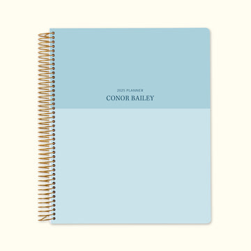 8.5x11 Monthly Planner - Blue Color Block