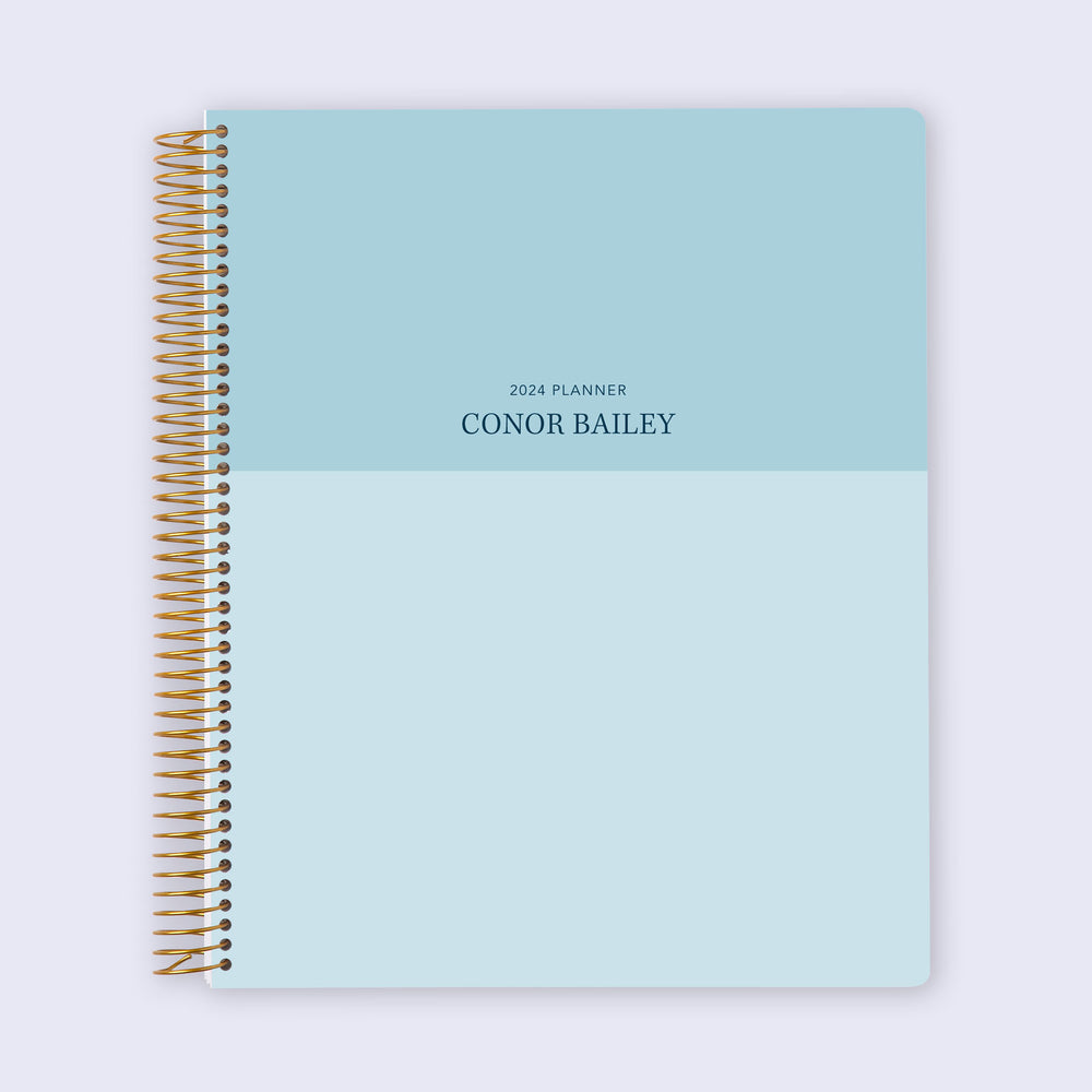 8.5x11 Student Planner - Blue Color Block