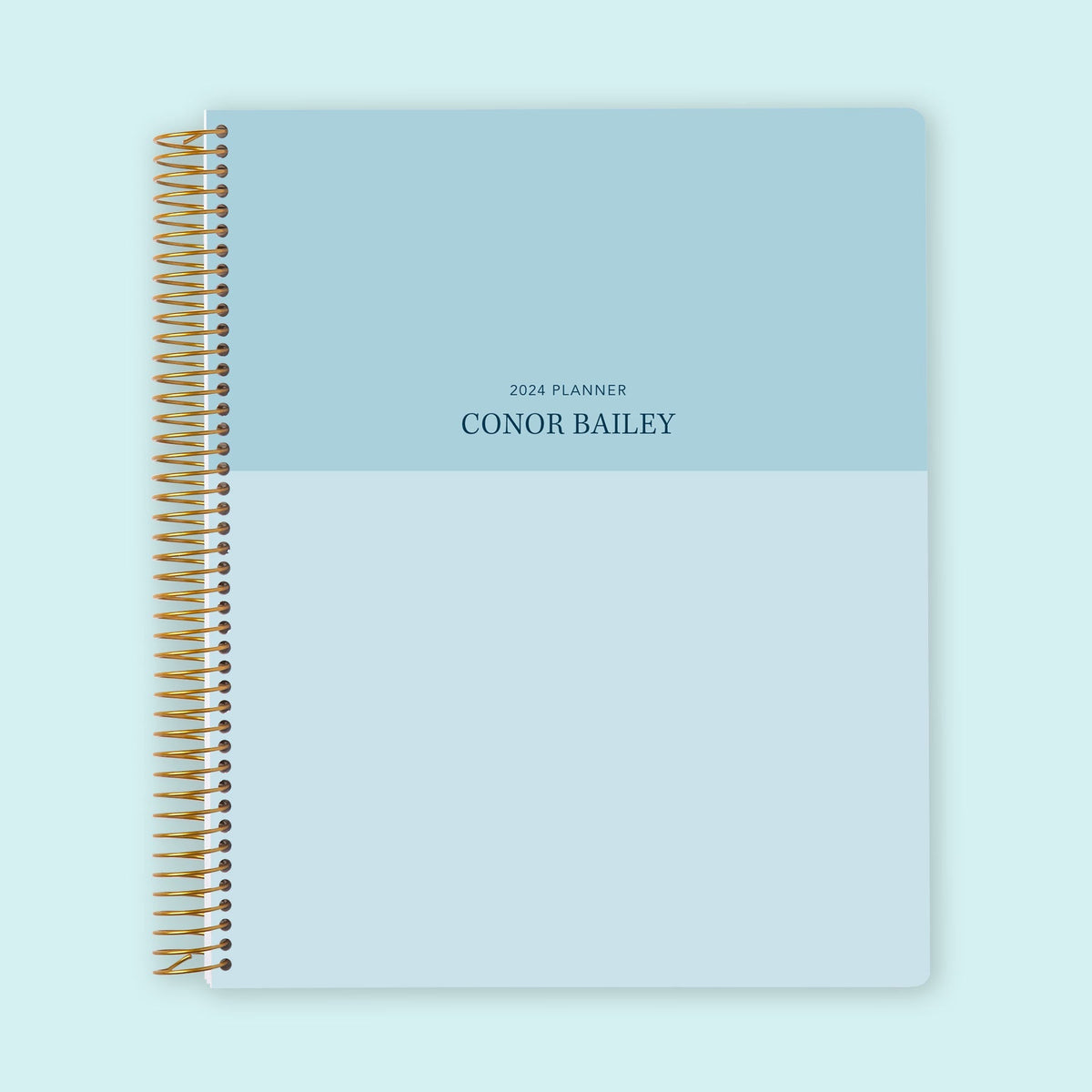 8.5x11 Weekly Planner - Blue Color Block - Posy Paper Co.