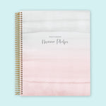 8.5x11 Weekly Planner - Pink Grey Watercolor Gradient
