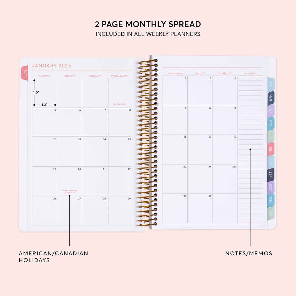 a planner book with a spiral bound page