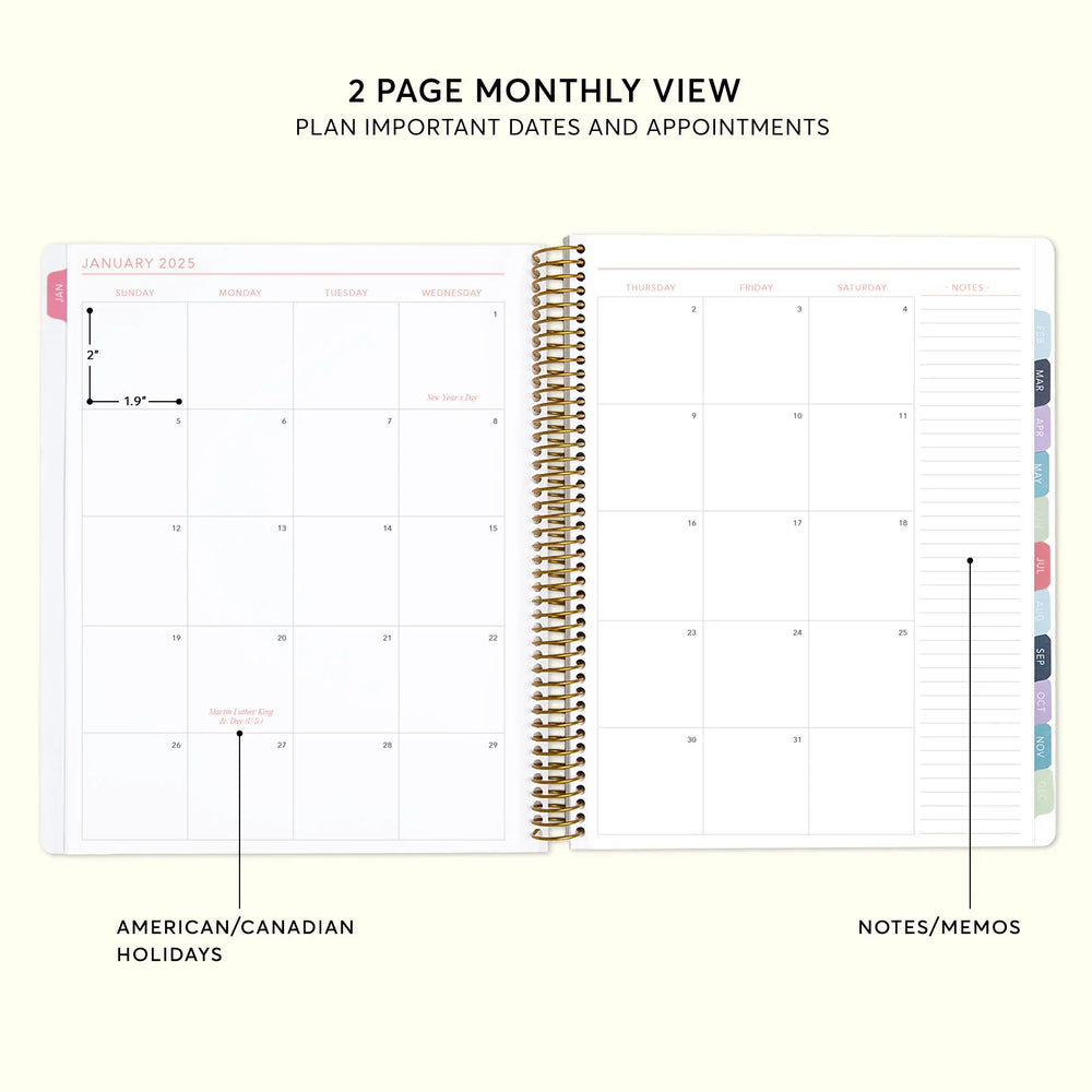 a planner with a planner page and a planner page