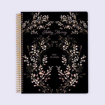 8.5x11 Student Planner - Flower Frame Pink