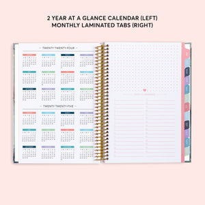 
                  
                    6x9 Hardcover Weekly Planner - Aqua Gold Abstract Ink
                  
                