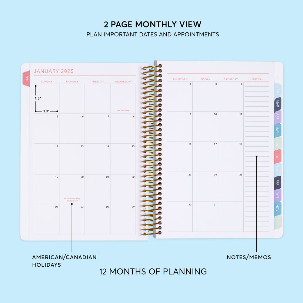 6x9 Fitness Planner - Black White Color Block
