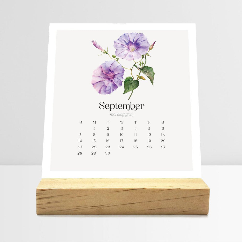 Desk Calendar (Choose Your Start Month) - Birth Flowers