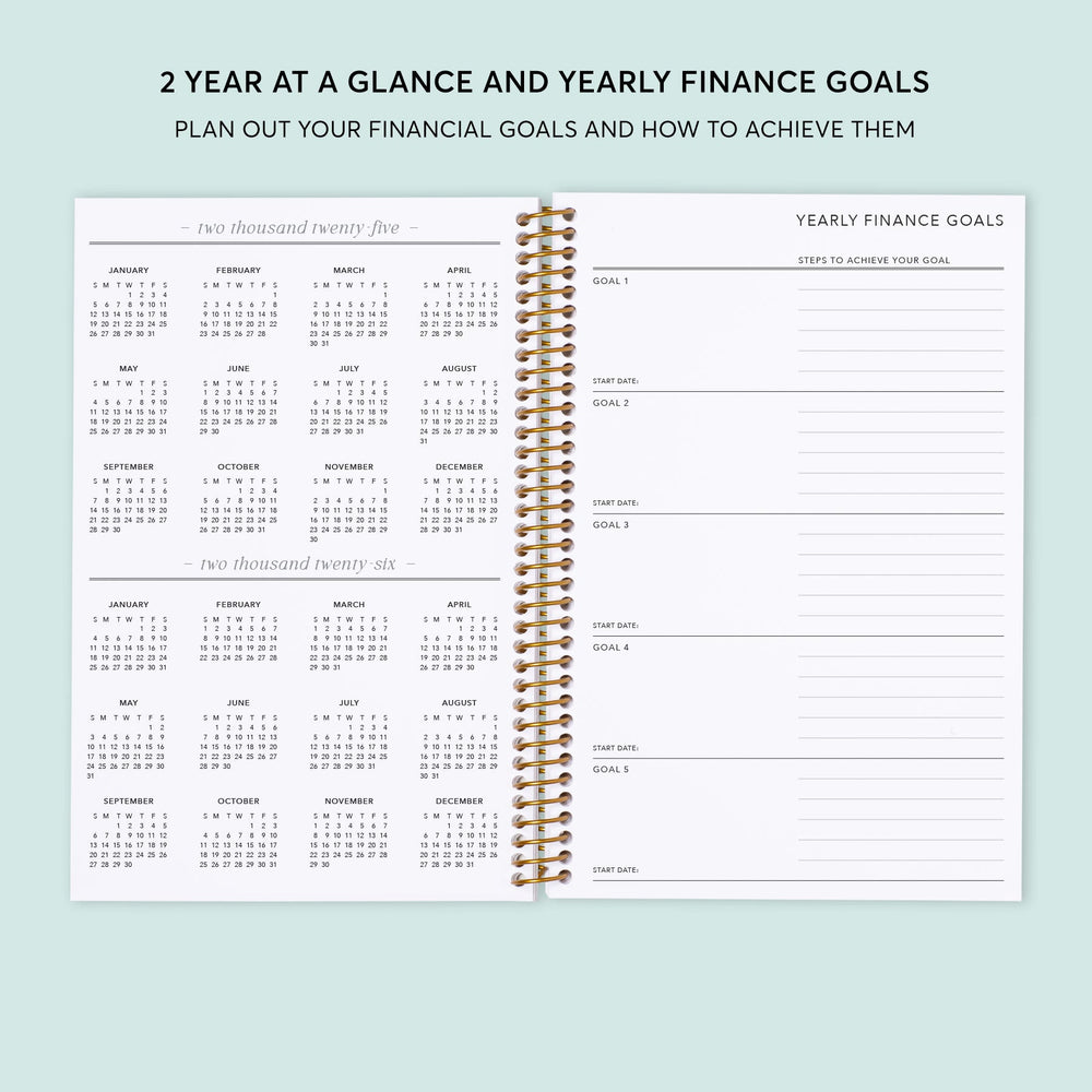 6x9 Budget Planner - Abstract Florals Green