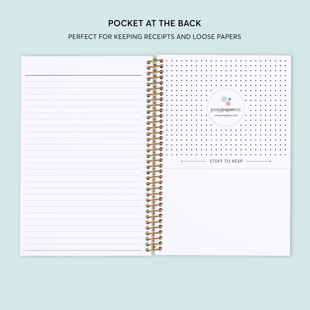 6x9 Budget Planner - Abstract Florals Green
