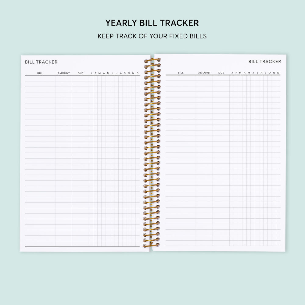 6x9 Budget Planner - Abstract Florals Green