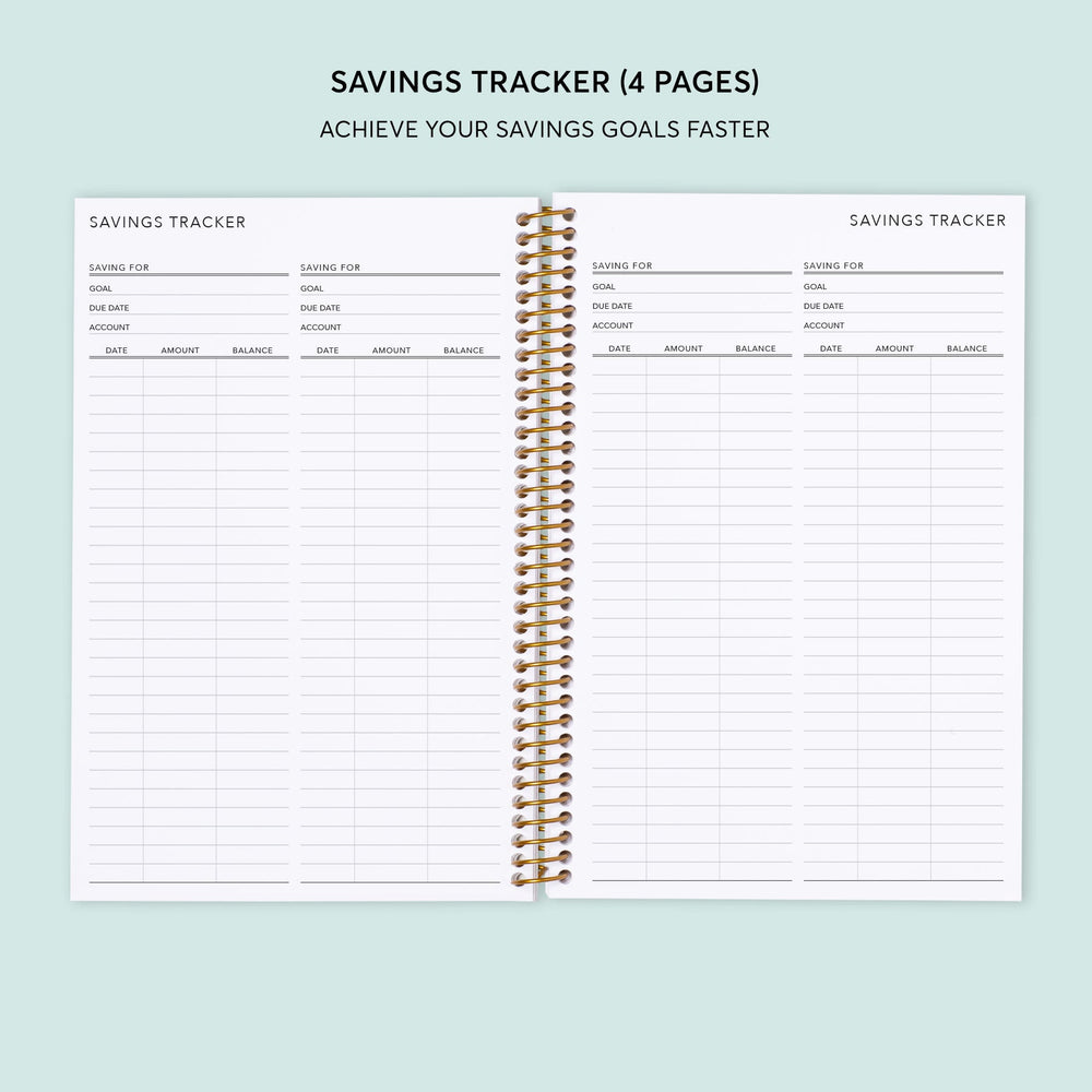 6x9 Budget Planner - Abstract Florals Green