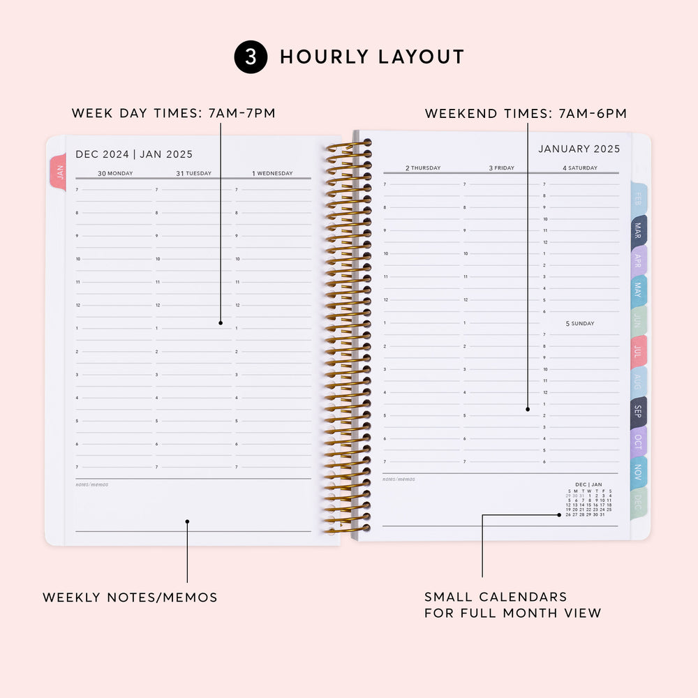 a planner with a planner page and a planner page on top of it