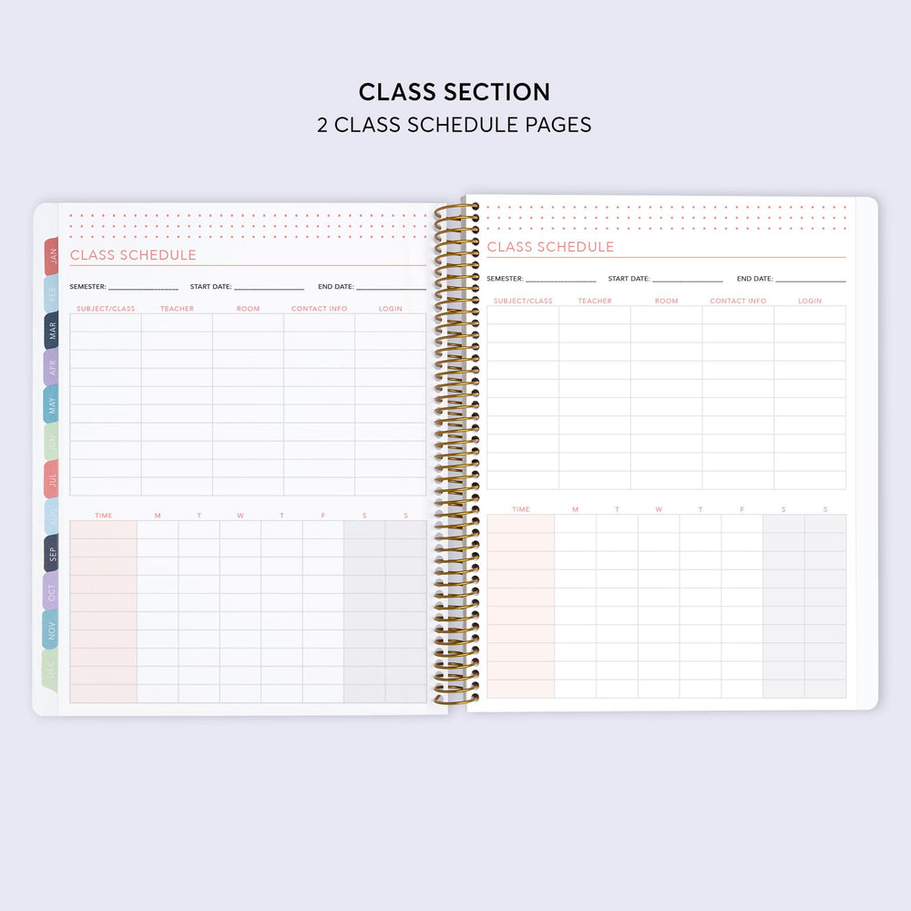 8.5x11 Student Planner - Abstract Florals Multicolor