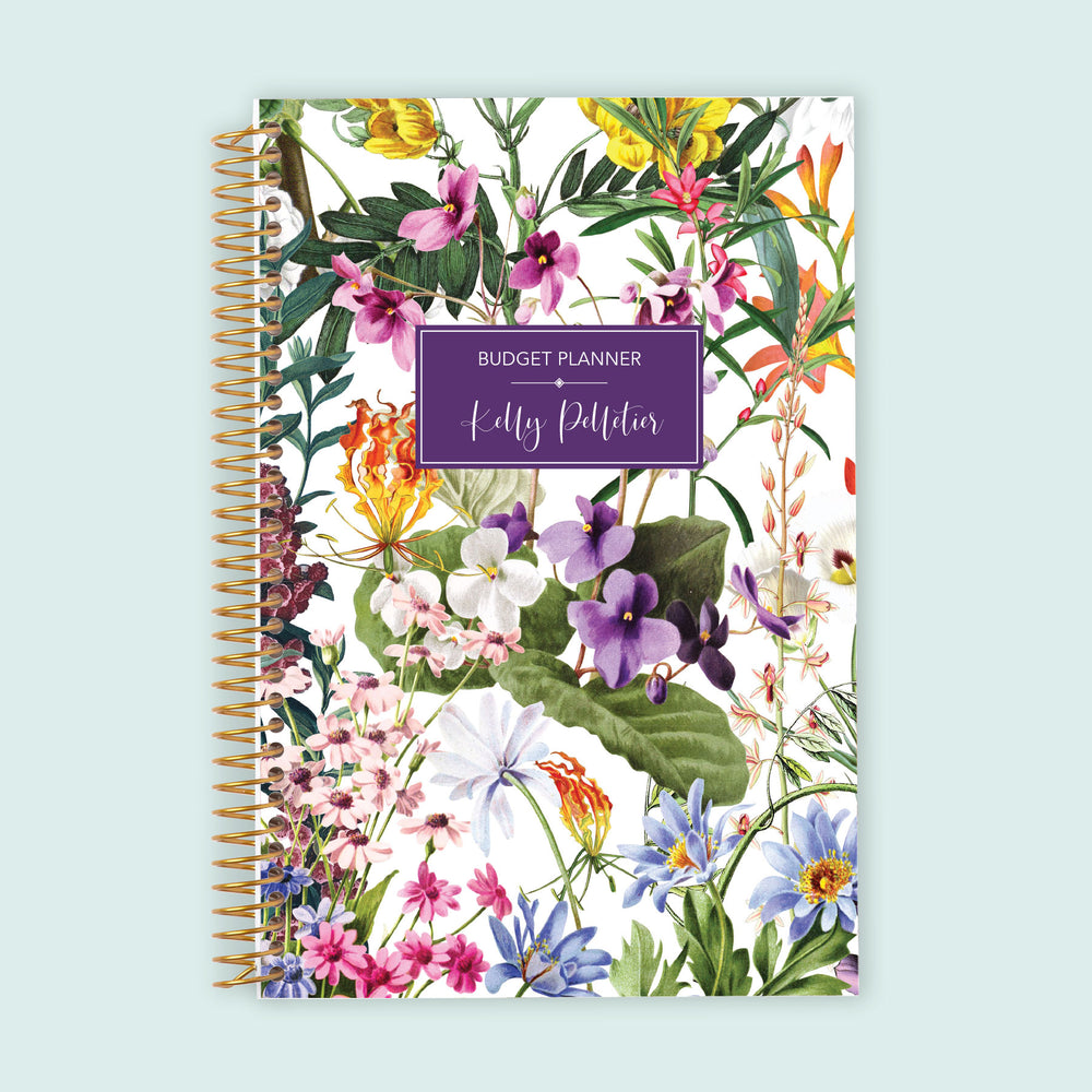 6x9 Budget Planner - Colorful Floral White