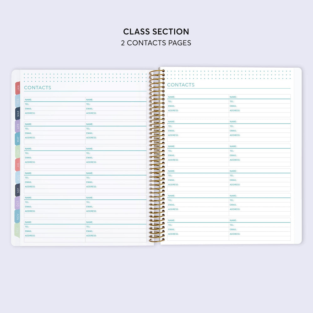 8.5x11 Student Planner - Abstract Florals Multicolor