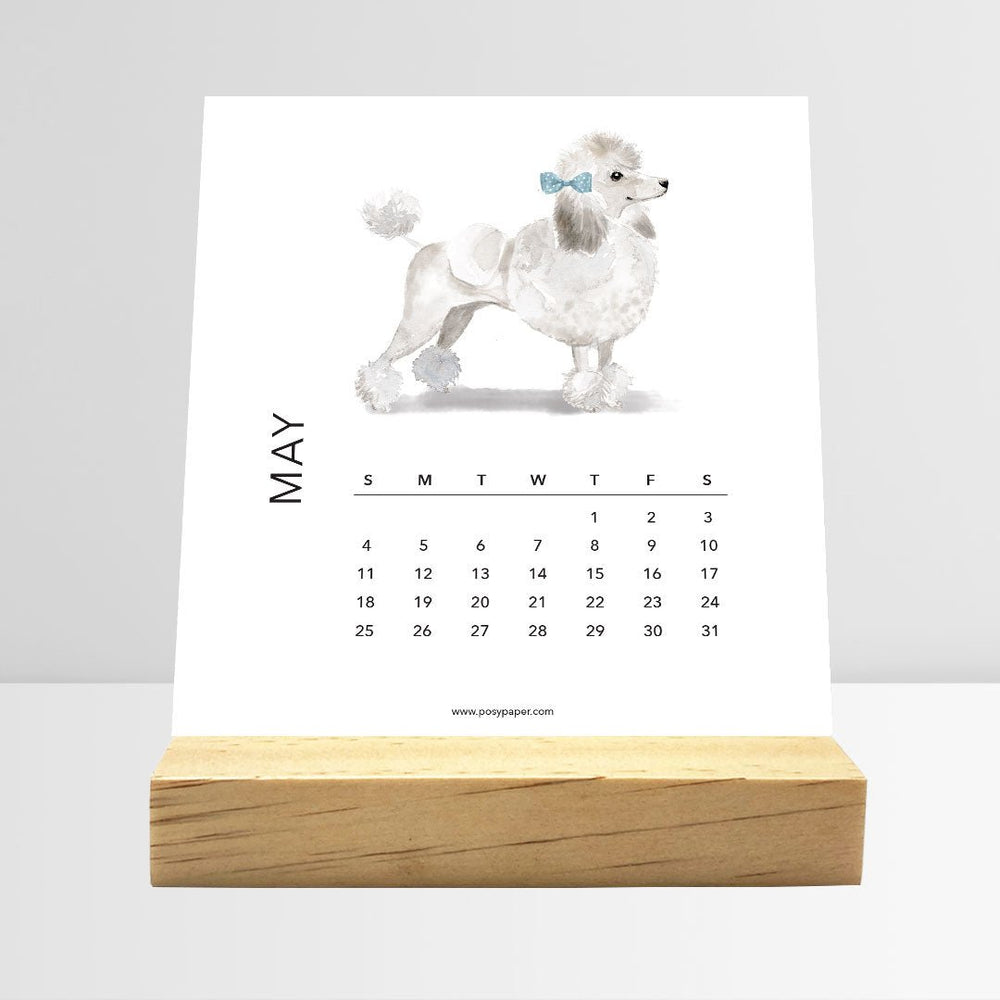 Desk Calendar (Choose Your Start Month) - Dog Breeds
