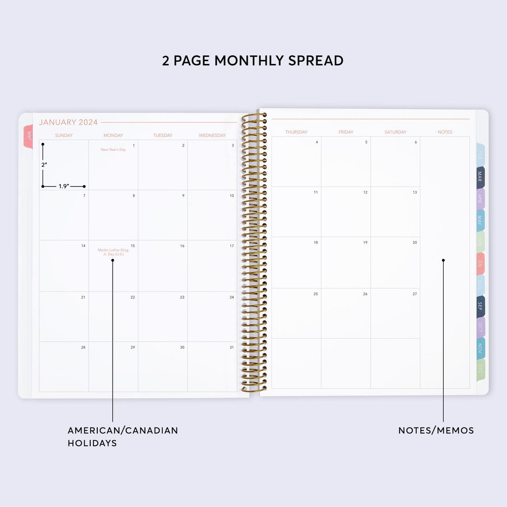8.5x11 Student Planner - Blue Color Block