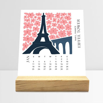 Desk Calendar (Choose Your Start Month) - Modern Travel