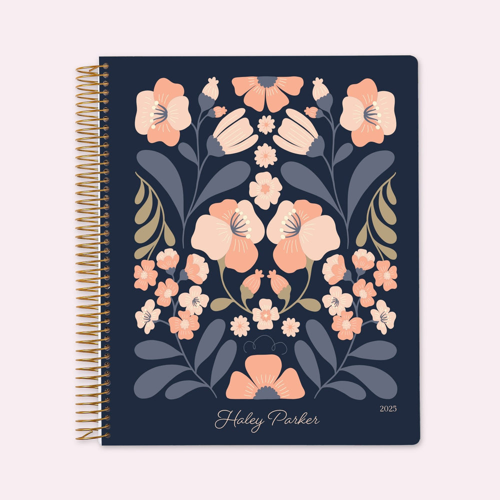 8.5x11 Teacher Planner - Secret Garden Blush & Dusk