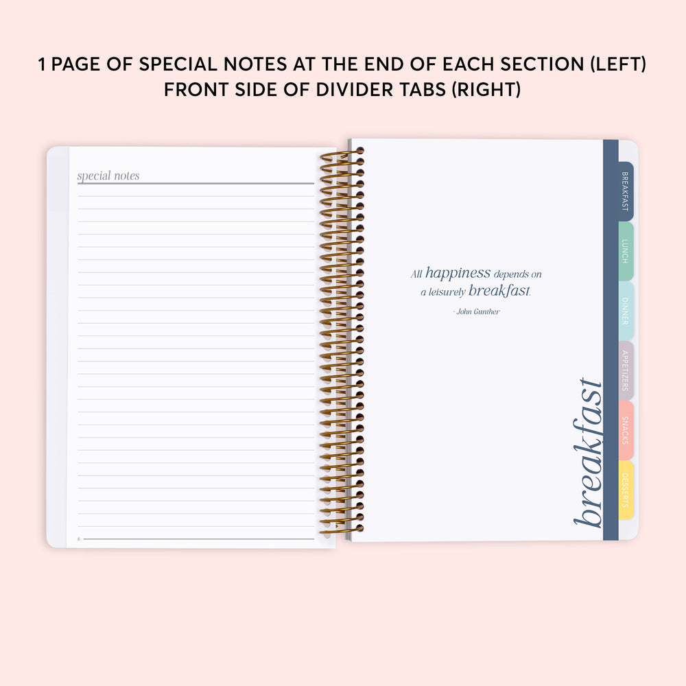 Personalized Recipe Book - Neutral Watercolor Gradient