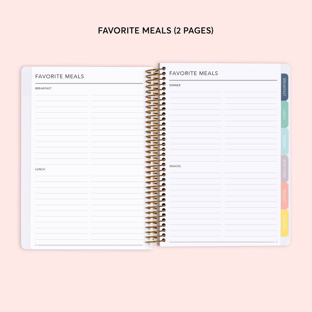 Personalized Recipe Book - Neutral Watercolor Gradient