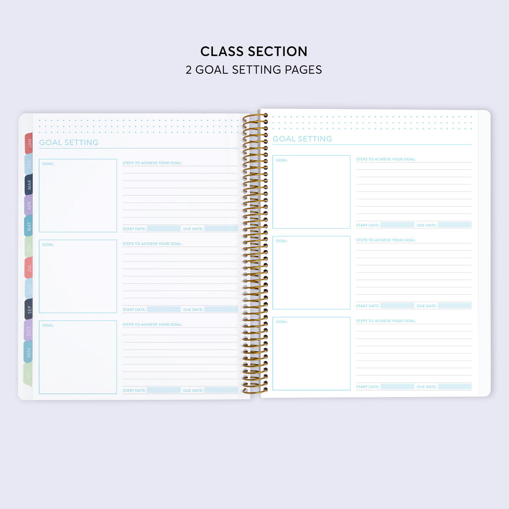 8.5x11 Student Planner - Blue Color Block