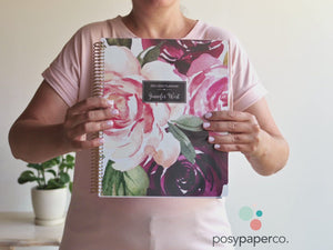 
                  
                    Load and play video in Gallery viewer, 8.5x11 Teacher Planner - Plum Blush Roses
                  
                