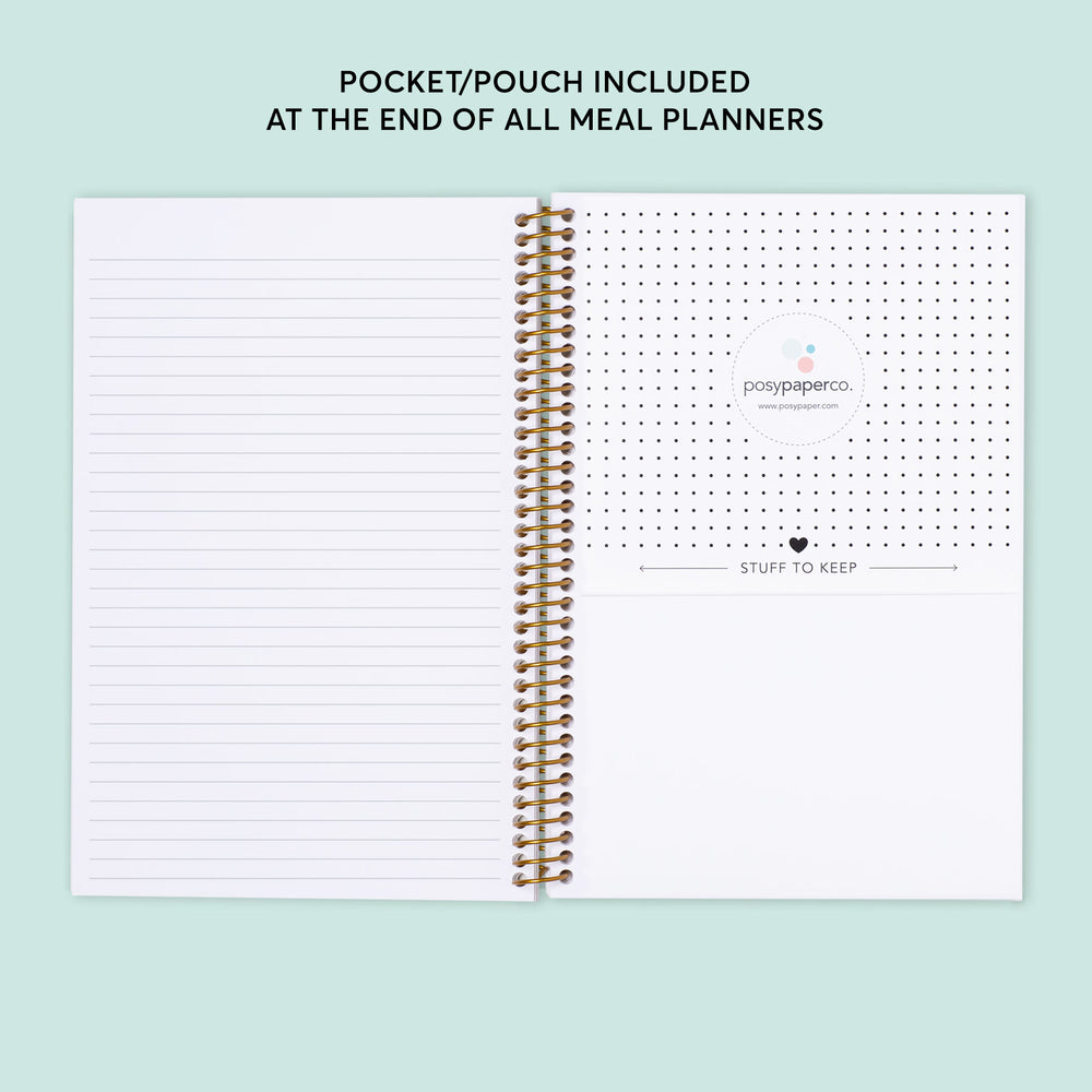 6x9 Meal Planner - Plum Blush Roses