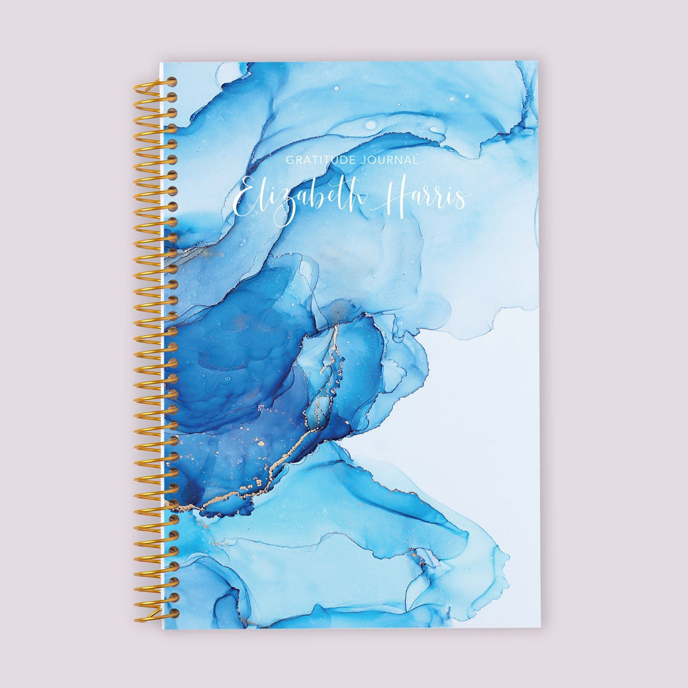 6x9 Gratitude Journal - Blue Abstract Ink