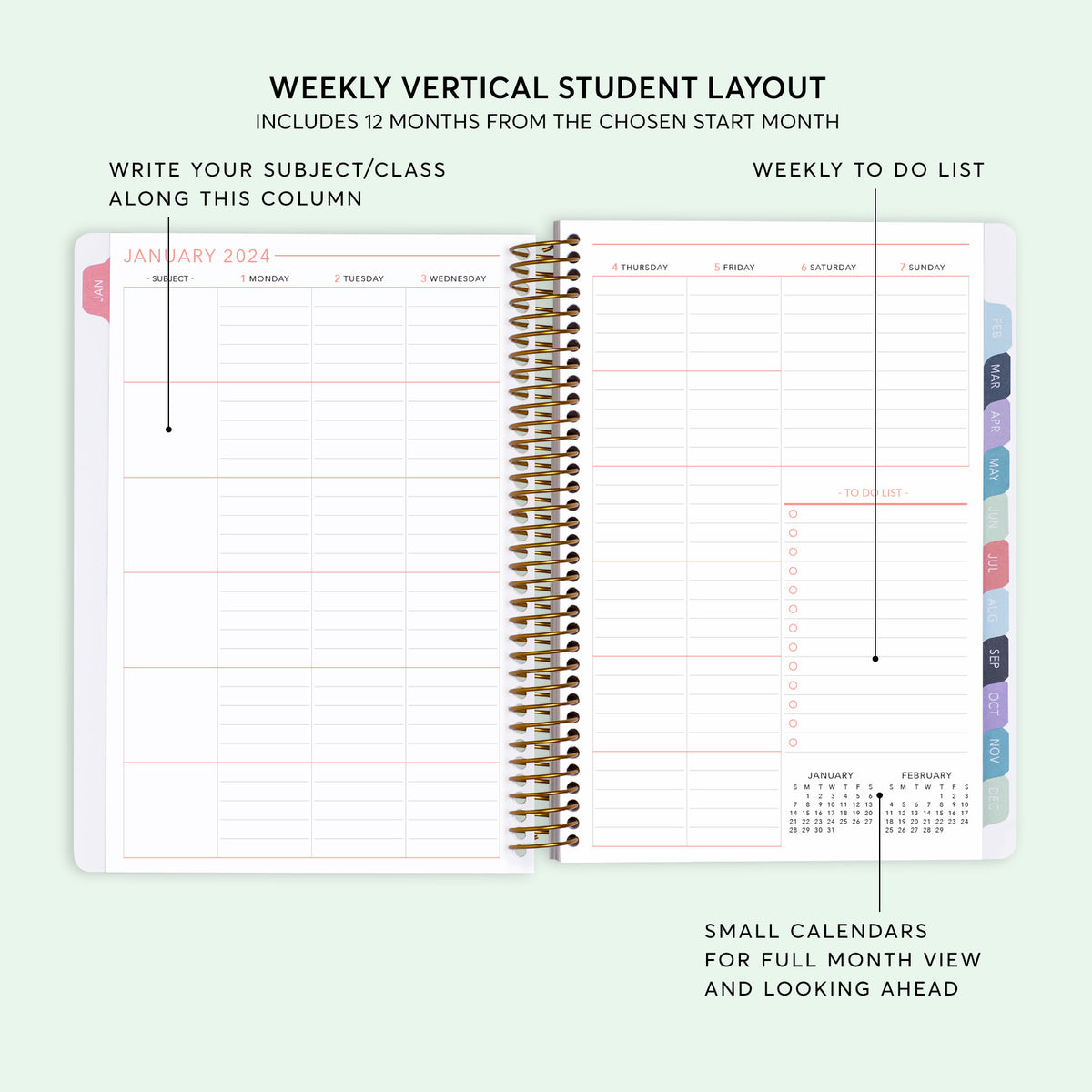 Monthly Planner with Coloring Page – Dash Blossoms