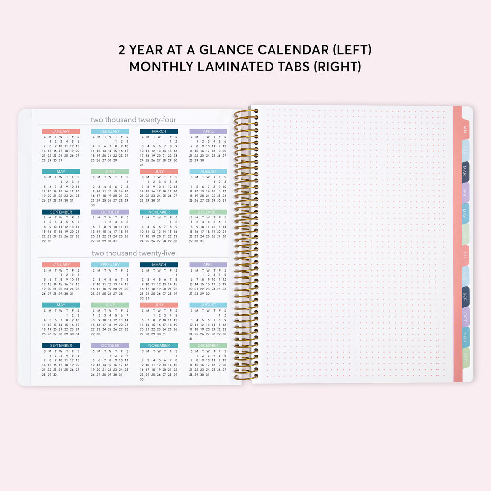 8.5x11 Teacher Planner - Neutral Abstract Ink